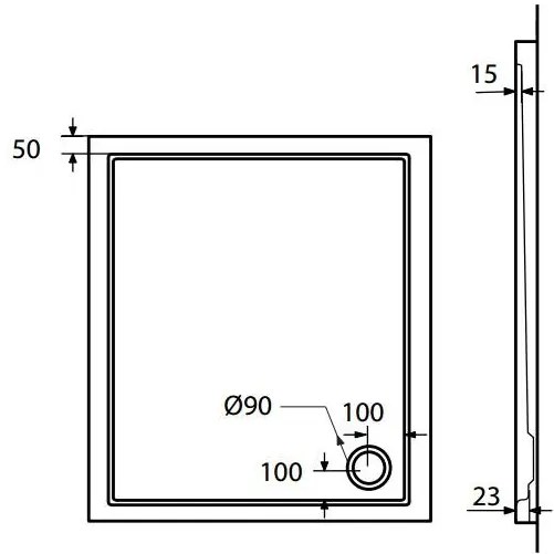 Душ Sirene Extra Flat квадрат-80 x 80 см.