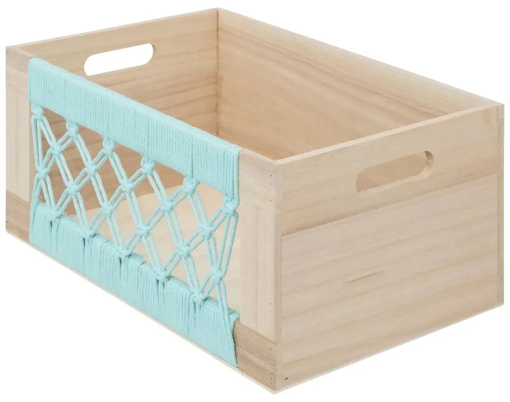 Комплект от 3 австралийски щайги с макраме, MDF
