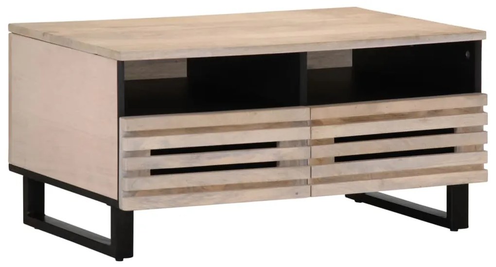 377503 vidaXL Маса за кафе, 80x55x40 см, мангово дърво масив