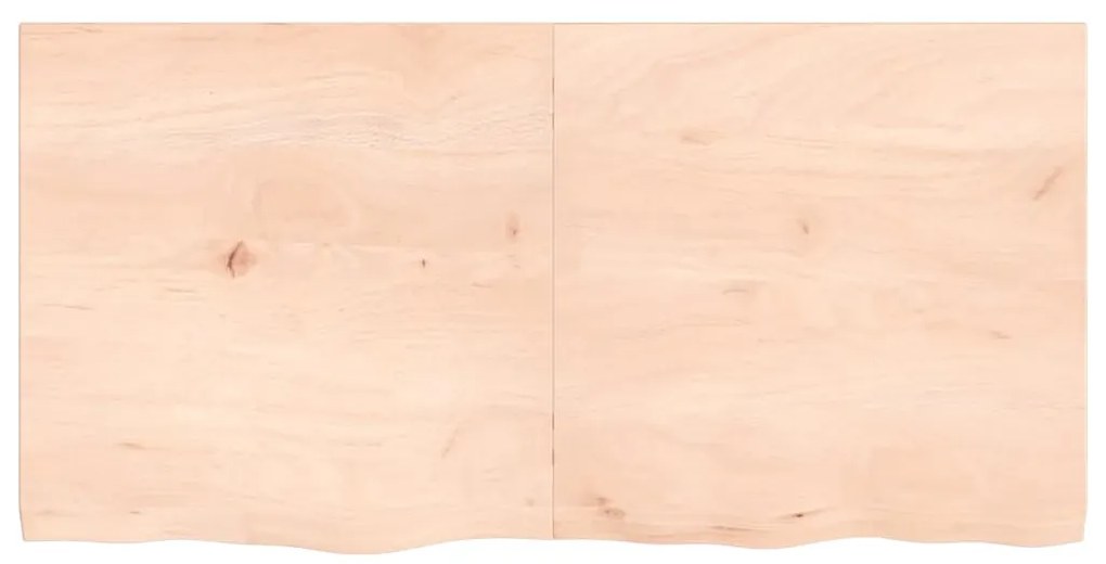 3156312 vidaXL Плот за маса, 120x60x(2-4) см, необработен масивен дъб