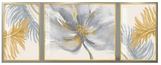 Картина DKD Home Decor Алуминий Lilled Дървен MDF (3 pcs) (240 x 3 x 80 cm)