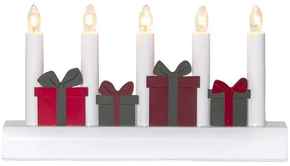 Червено-бяла коледна светлинна украса за контакт Julia – Star Trading