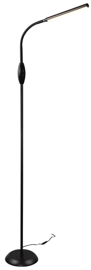Черна LED подова лампа (височина 145 cm) Toro - Trio