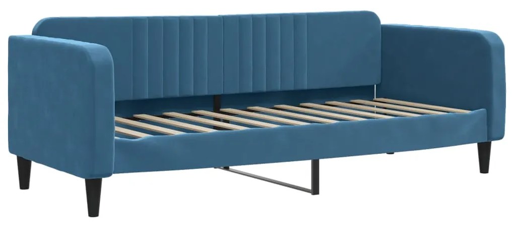 354078 vidaXL Кушетка, тъмносиня, 80x200 см, кадифе