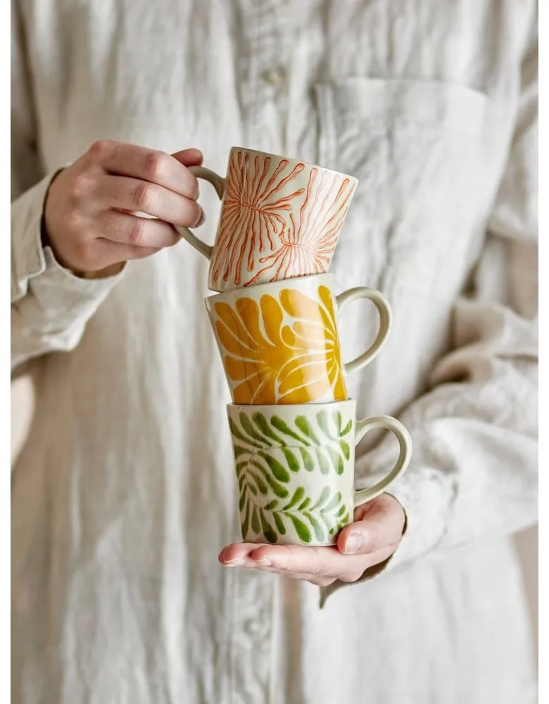 Глинени чаши в комплект от 3 бр. за капучино 205 ml Fauni – Bloomingville