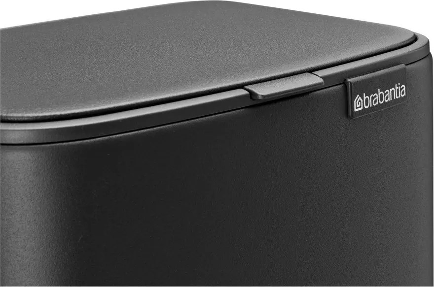 Тъмносиво стоманено кошче за боклук с педал 7 l Bo – Brabantia