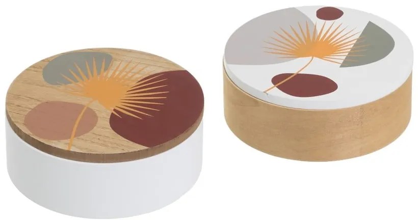Декоративни кутии за съхранение с капаци в комплект от 2 бр. ø 17x6,5 cm – Casa Selección