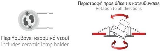 Вдлъбнати Точкова светлина AR111-дължина 19 См.