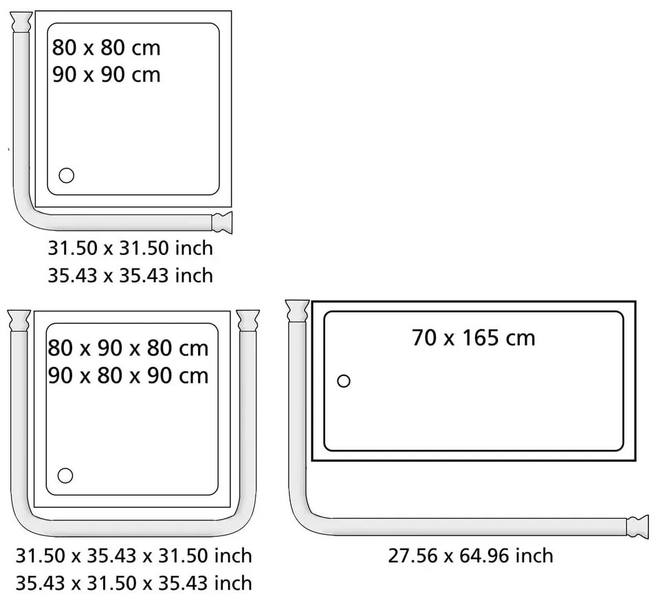 Бял прът за душ завеса Era – Wenko
