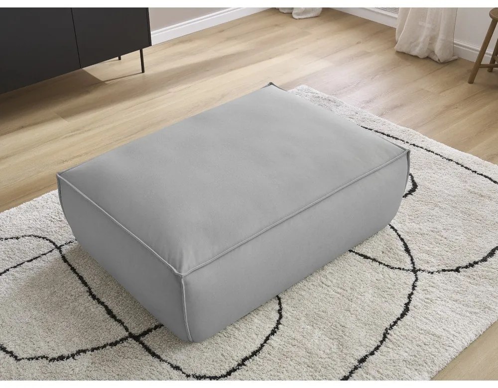 Светлосива табуретка от изкуствена кожа Boheme – Bobochic Paris