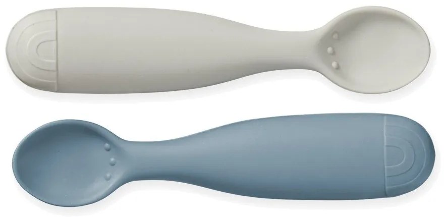 Сини/сиви бебешки лъжички в комплект от силикон 2 бр. Midnight Mix – Cam Cam Copenhagen