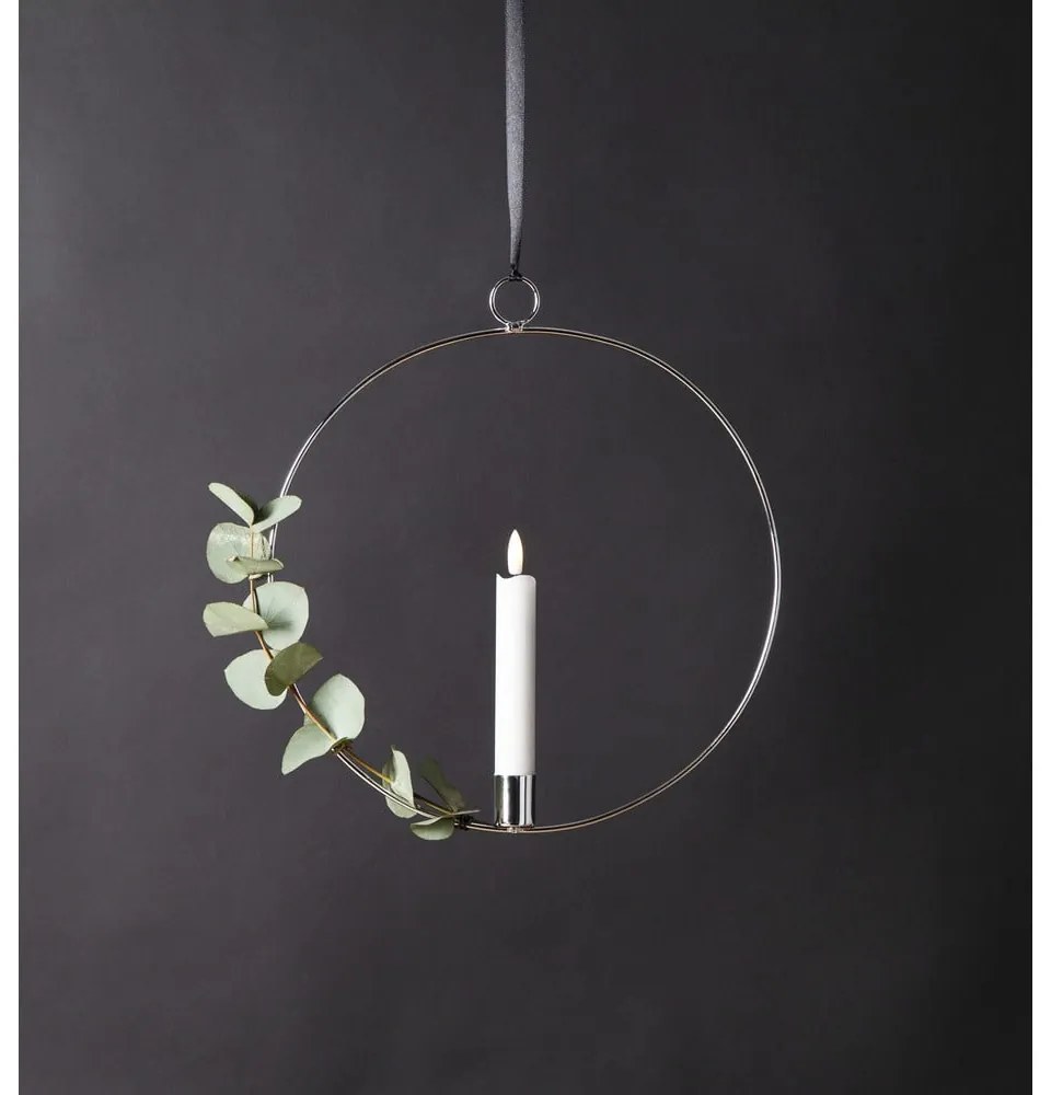 Светлинна декорация в сребристо Flamme Ring – Star Trading