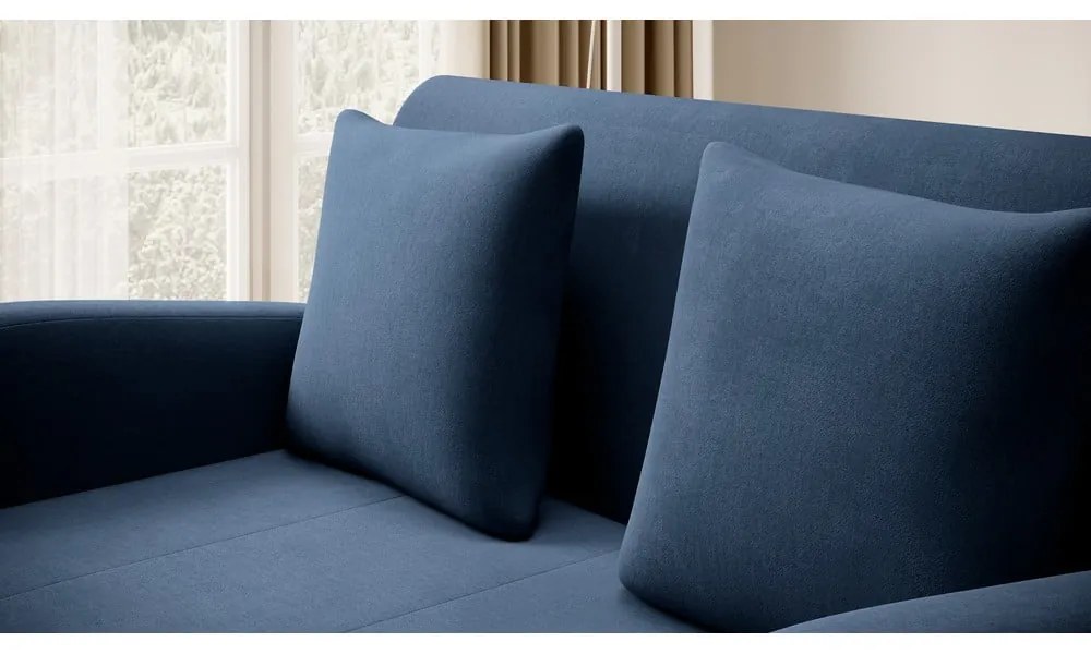 Син кадифен сгъваем диван 130 cm Ario – ELTAP