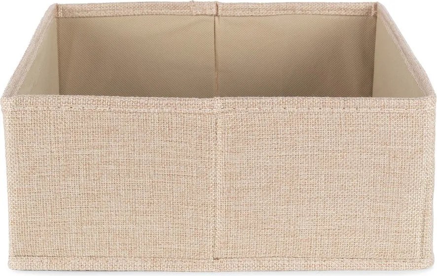 Бежова текстилна кутия за съхранение 28x12x12 cm Sandy – Compactor