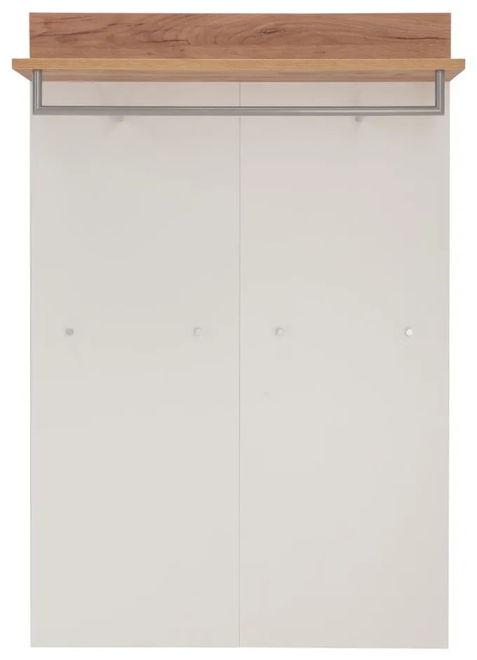 Панел за закачалки в дъбов декор в бяло и натурално Topix - Germania