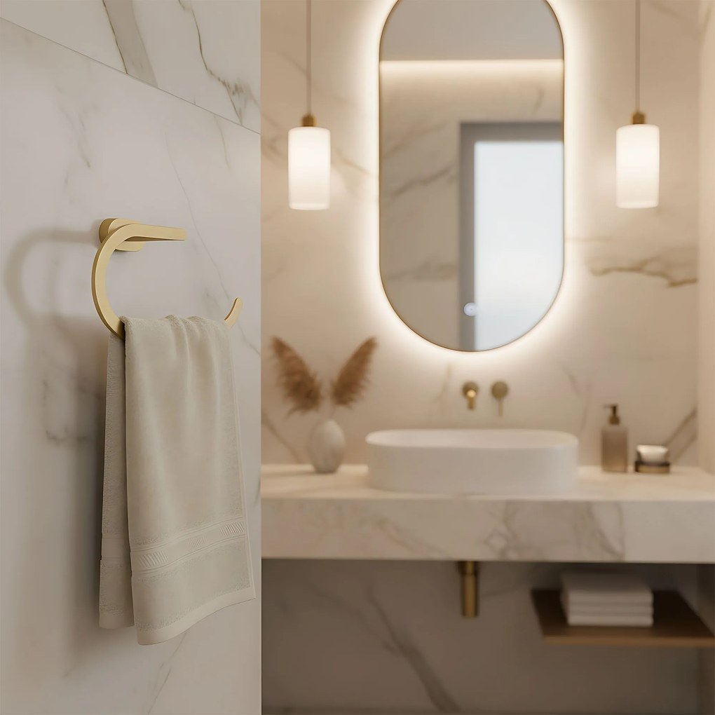 Закачалка за баня Ring 110 Til Brush Gold