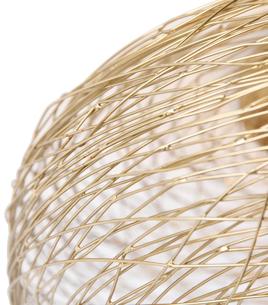 Интелигентна таванна лампа златиста овална с Wifi G95 - Sarella