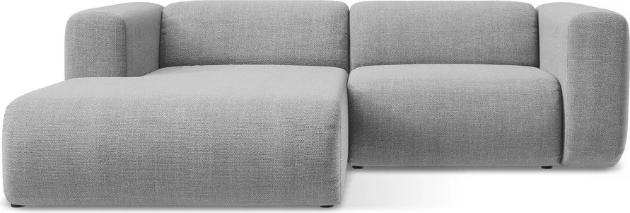 Светлосив ъглов диван (ляв ъгъл) Ekahi – Makamii