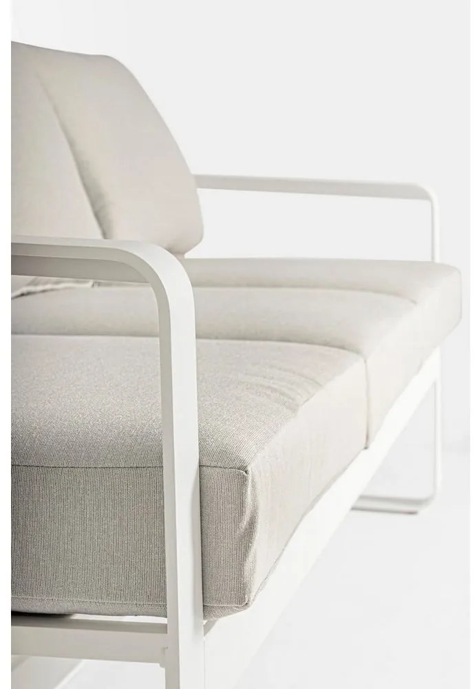 Бял алуминиев градински диван Merrigan – Bizzotto