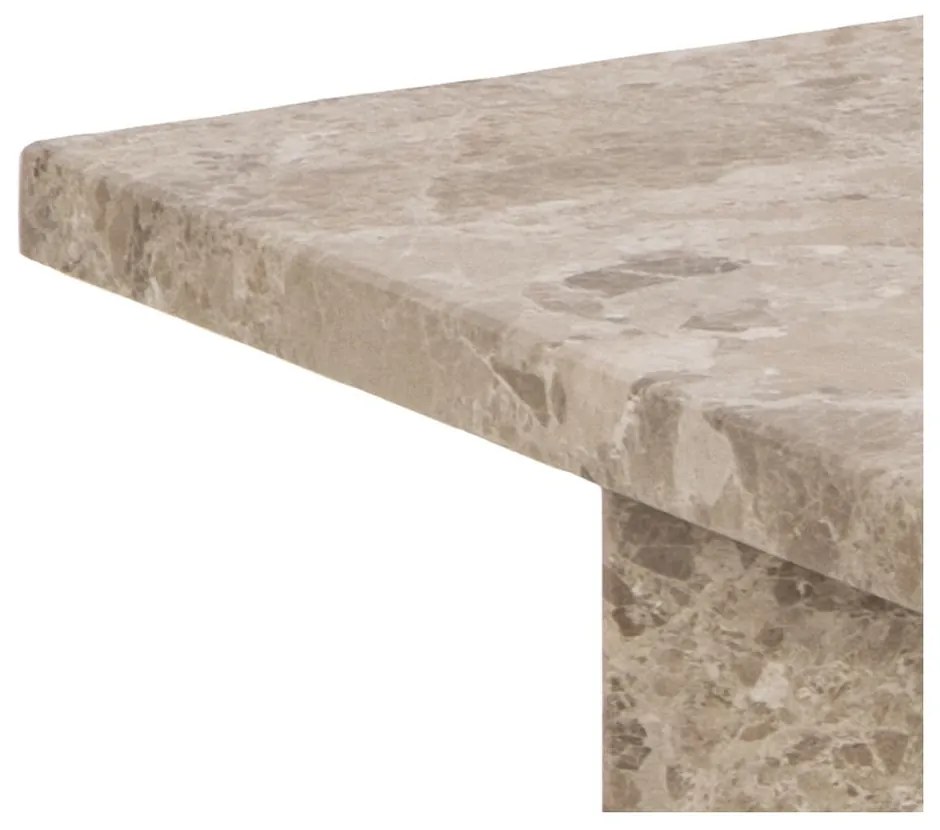 Бежова мраморна масичка за кафе 90x90 cm Vega – Actona