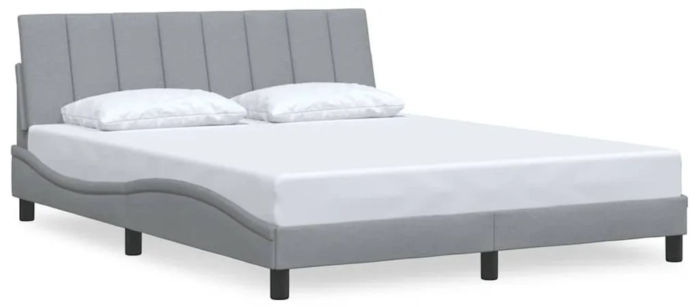 3310398 vidaXL Рамка за легло без матрак Hanko, светлосива, 160x200 см, плат