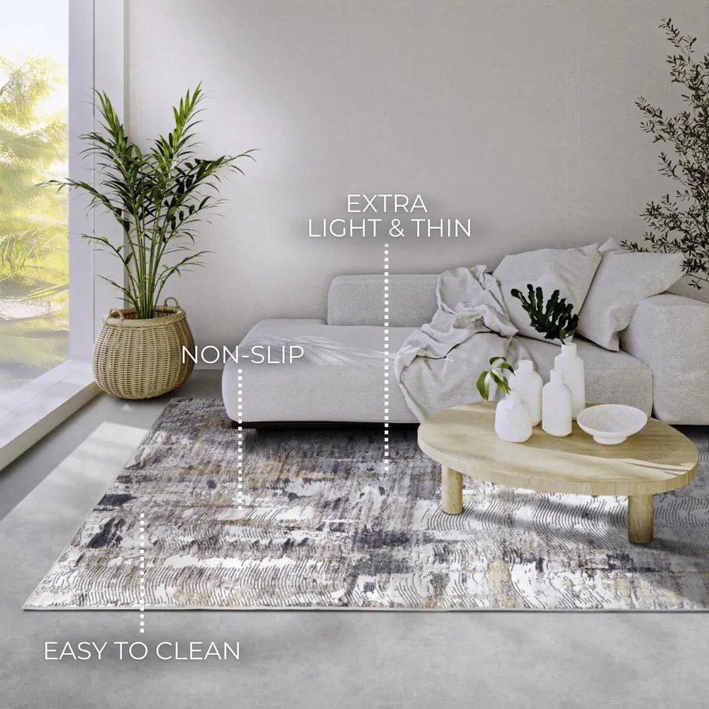 Светлосив килим 120x160 cm Malard Anthracite Gold – Elle Decoration