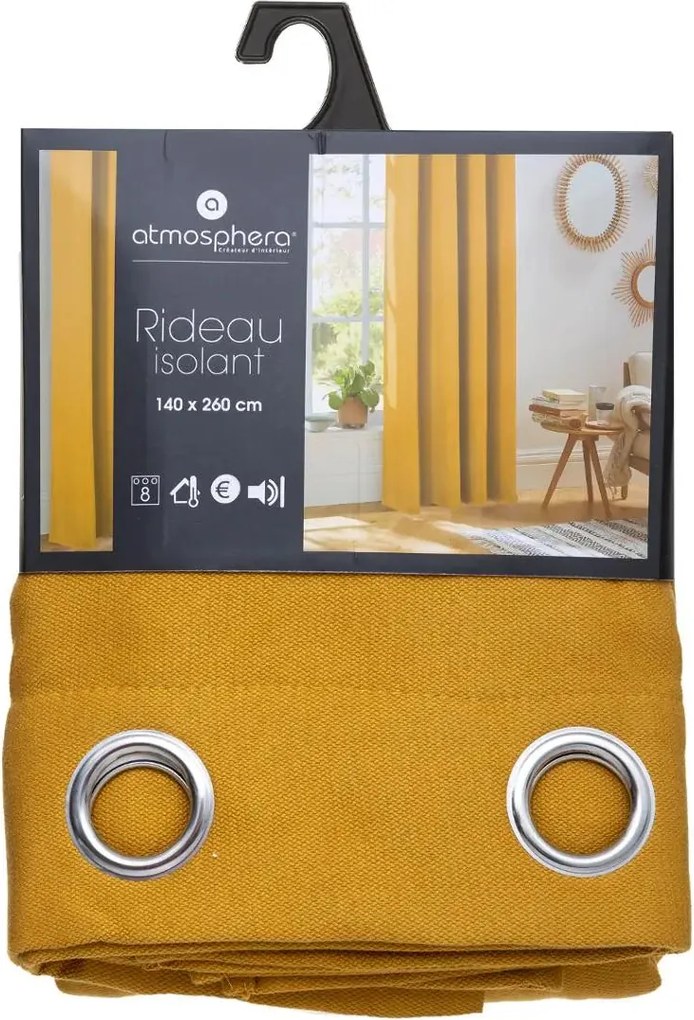 Термо завеса atmosphera Isa, 140x260 cm - Охра