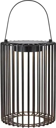 Черен екстериорен LED фенер със соларен панел с USB (височина 54 cm) Cavia – Markslöjd