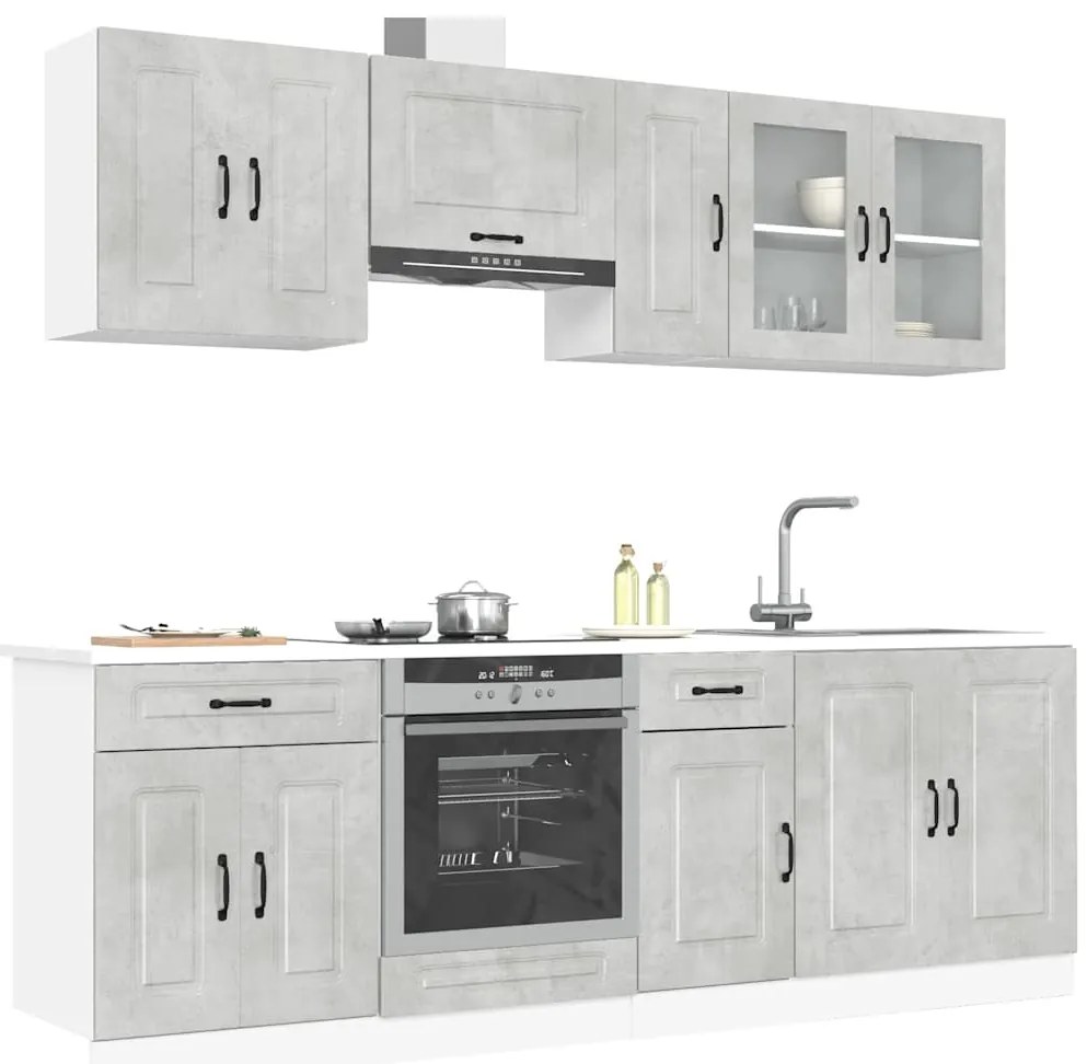 3314825 vidaXL Комплект кухненски шкафове от 8 части Kalmar, инженерно дърво