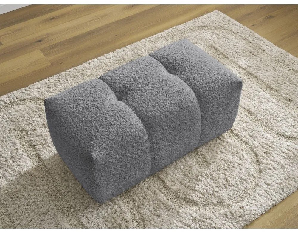 Сива табуретка от букле Roxelane – Bobochic Paris