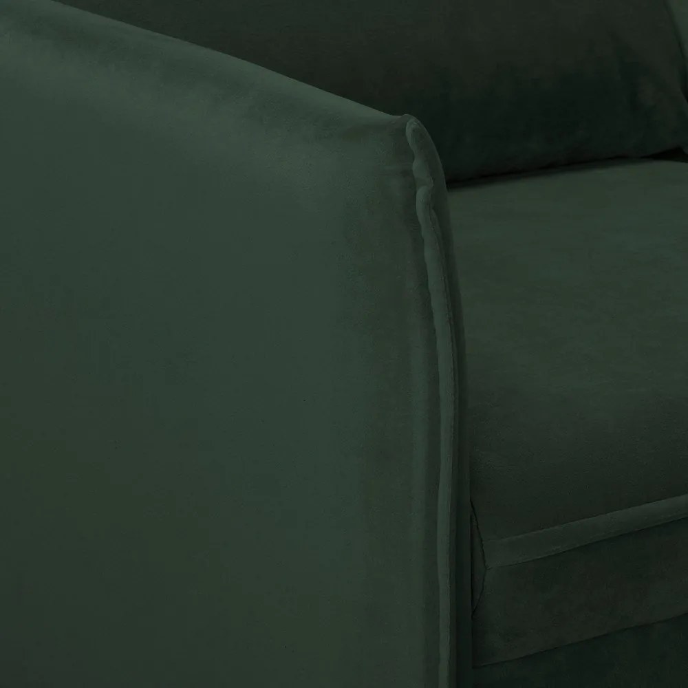 Тъмнозелен кадифен диван 138 cm Juli – Ropez