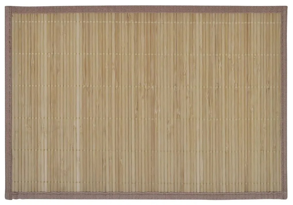 242108 vidaXL Бамбукови подложки за хранене 30 x 45 см, кафяви - 6 бр
