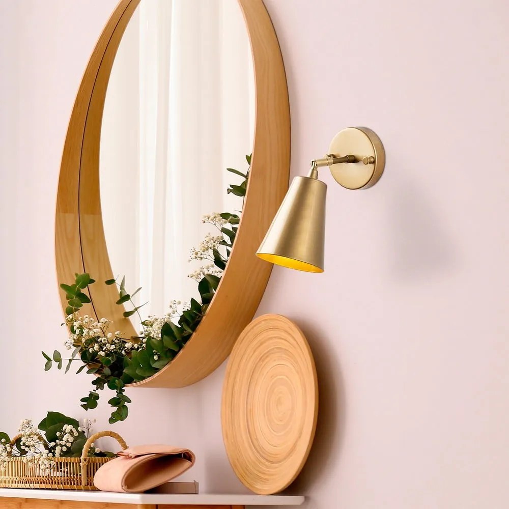 Стенна лампа в златист цвят ø 10 cm Evander – Opviq lights