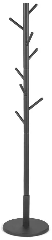 Черна стойка за връхни дрехи от масивно каучуково дърво ø 36x170 cm Bro – Spinder Design