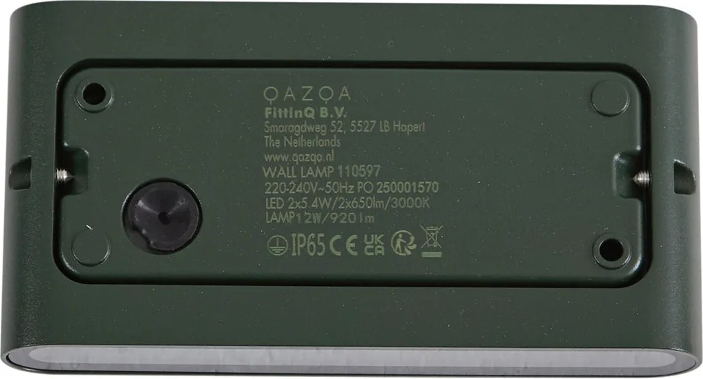 Модерна външна стенна лампа тъмнозелена 17,5 см вкл. LED IP65 - Batt