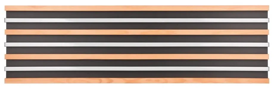 Черно и естествено LED затъмняващо се осветително тяло за таван 6x114 cm Fontana – Trio