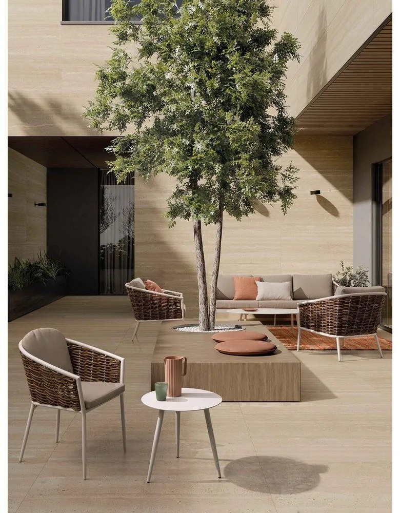 Бял градински стол метален Maribela – Bizzotto