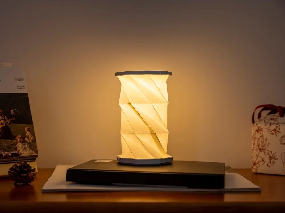 Бяла/тюркоазена преносима светлинна декорация с USB ø 8 cm Twist – Gingko