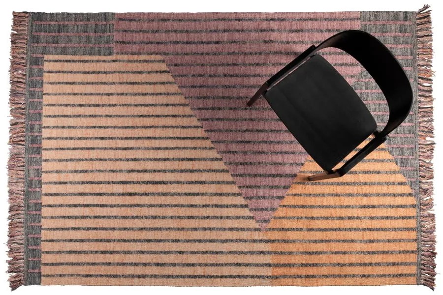 Розов/прасковен памучен килим 160x230 cm Hampton – Dutchbone