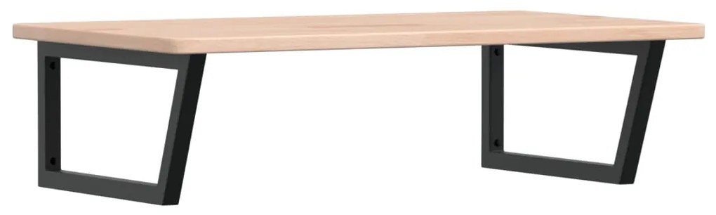 3302467 vidaXL Стенен рафт за мивка, стомана и масивно дърво дъб