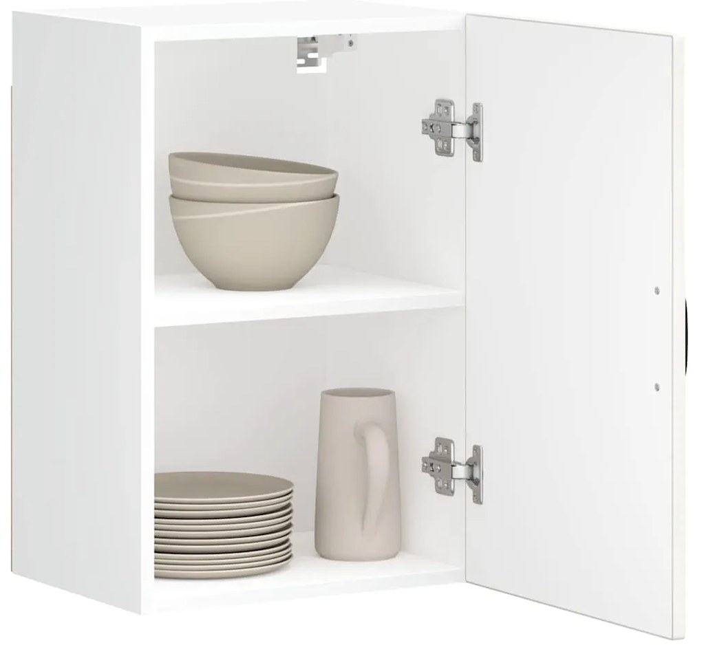 853789 vidaXL Кухненски стенен шкаф Lucca, бял гланц, инженерно дърво