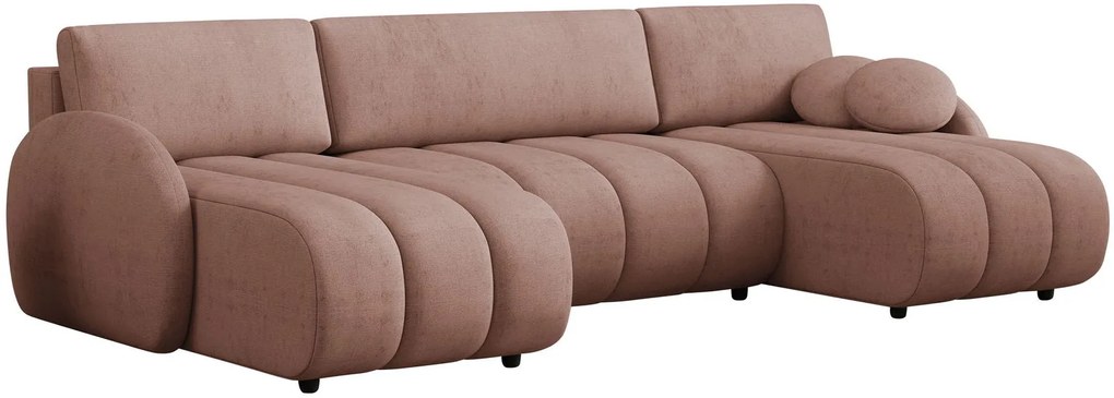 Ъглов диван Zara U-Розово