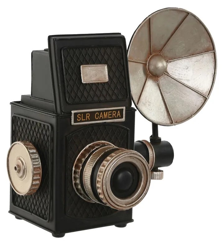 Декоративна фигурка Home ESPRIT Черен Сребрист Оператор Vintage 26 x 16 x 24 cm