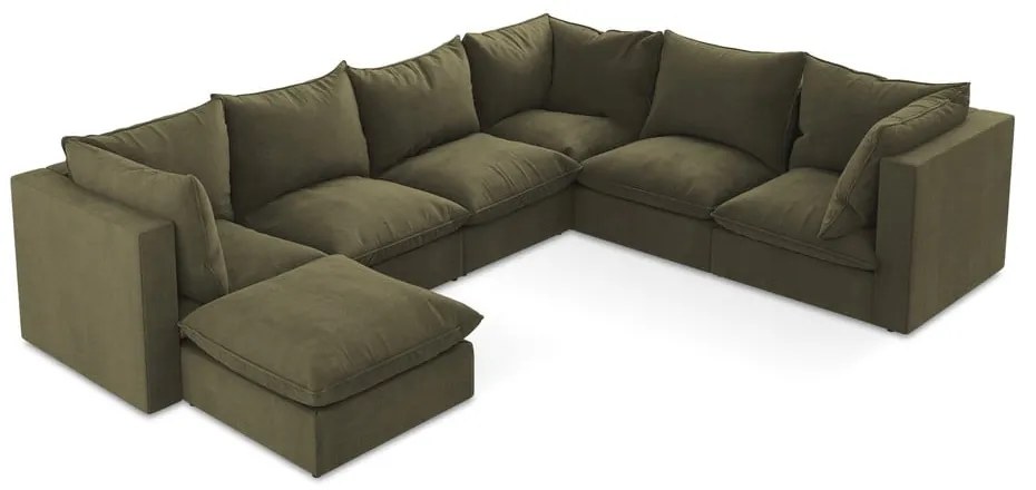 Ъглов диван в цвят каки (десен ъгъл/U форма) Manao – Makamii