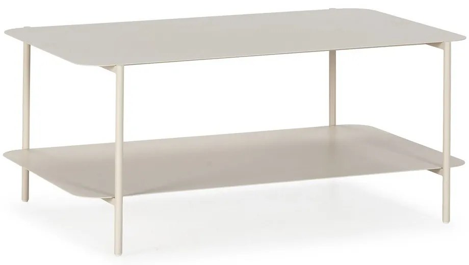 Кремава метална масичка за кафе 58x90 cm Beatrix – MOME