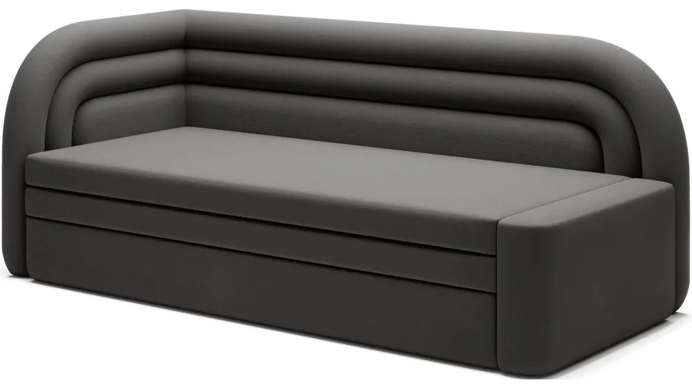 Кафяво-сив кадифен сгъваем/с място за съхранение диван ляв ъгъл 223 cm Fabillo – ELTAP