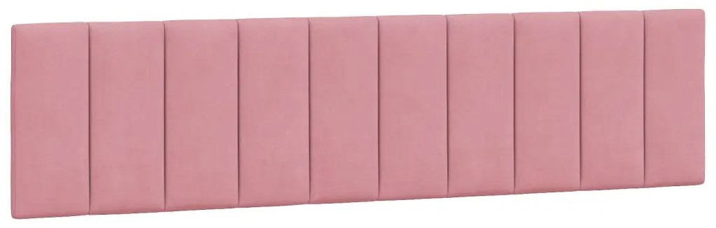 374694 vidaXL Мека табла за легло, розова, 200 см, кадифе