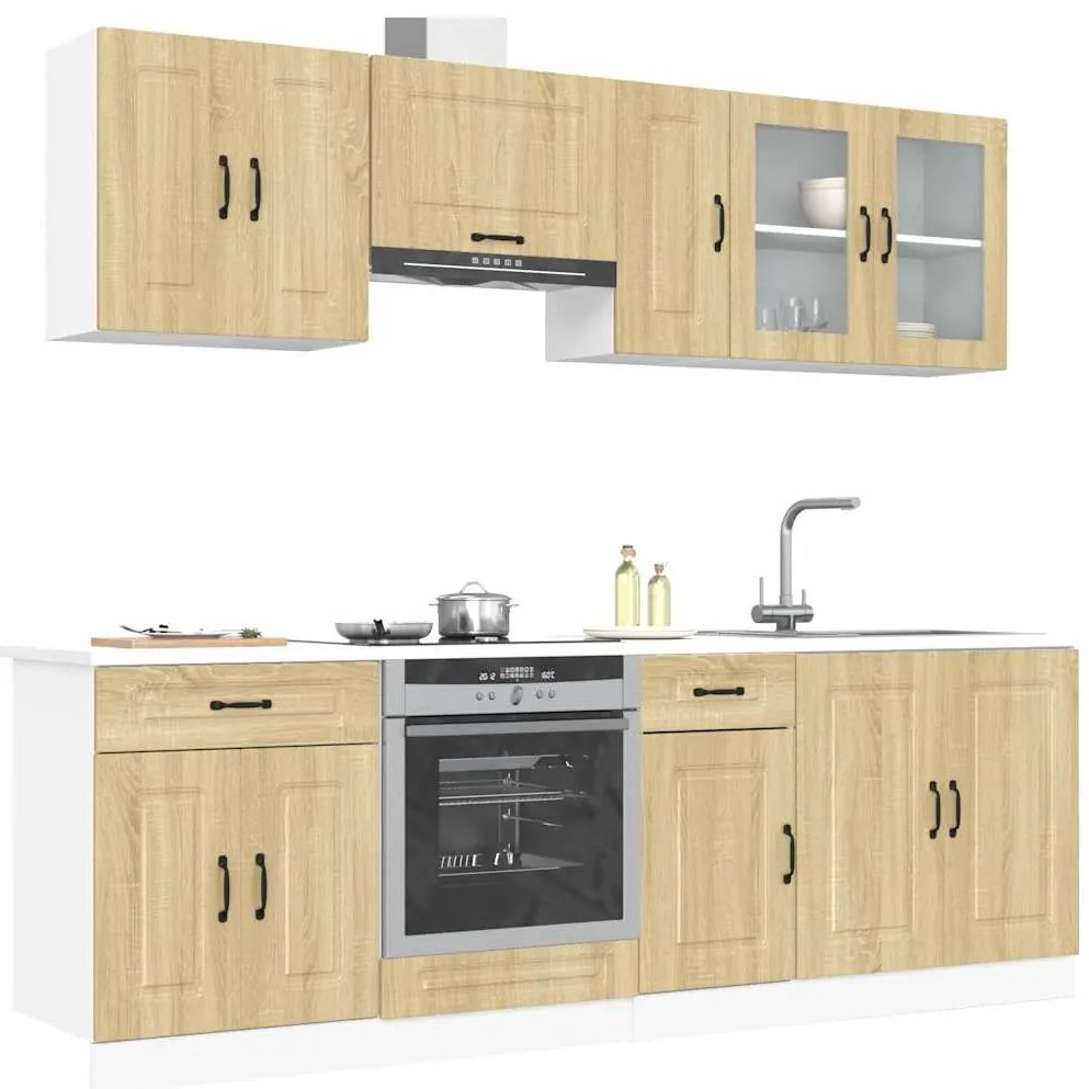 3314824 vidaXL Комплект кухненски шкафове от 8 части Kalmar, инженерно дърво