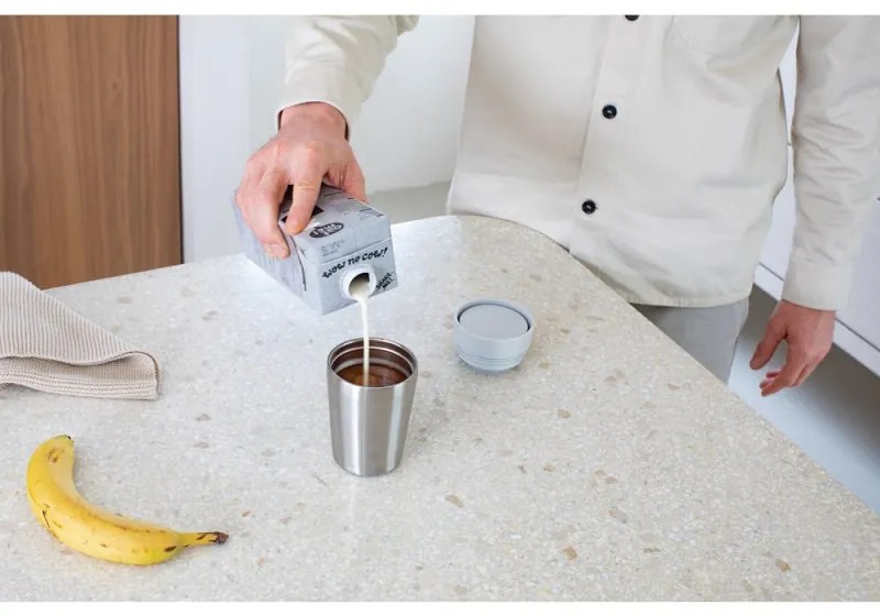 Термо чаша Brabantia Make&Take 1008492, 200 мл, Без разливане, Без BPA, Светлосив