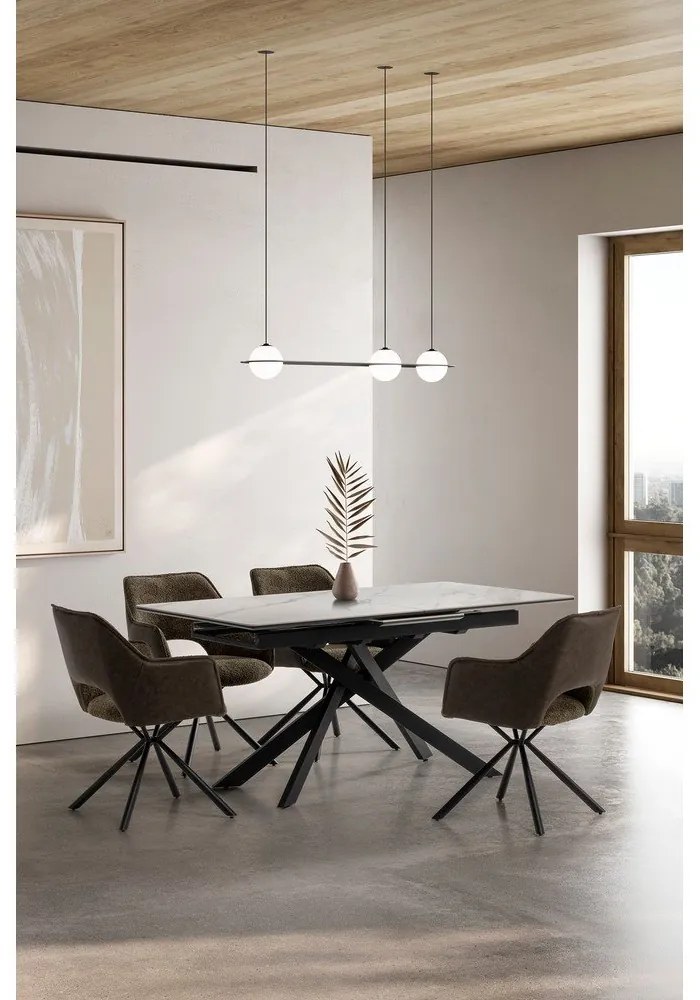 Зелени тапицирани трапезни столове в комплект с подлакътници 2 бр. Mariel – Marckeric